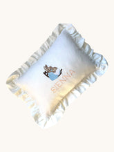 Load image into Gallery viewer, Ruffle Cushion - Mrs Rabbit & Babies