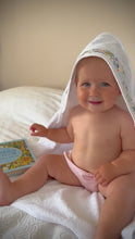 Load and play video in Gallery viewer, Hooded Baby Towel - Blue Aquarium