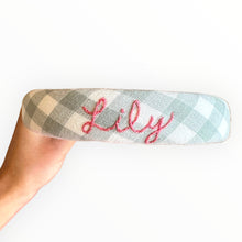 Load image into Gallery viewer, Nells Archdale Hairband - Duck Egg Blue - Hand Embroidered - Nells Archdale
