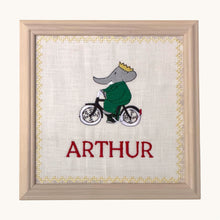 Load image into Gallery viewer, Nells Archdale Embroidered Art- Barbar Biking
