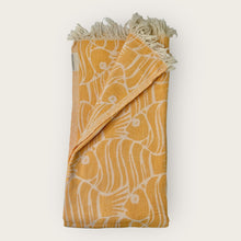 Load image into Gallery viewer, Hammam Beach Towel –  Orange Fish
