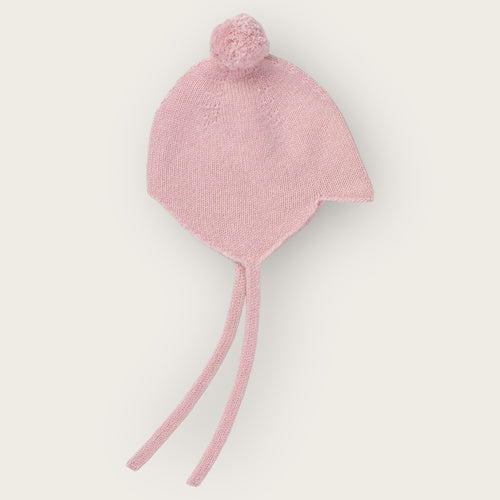 Cashmere Baby Bonnet - Pink - Nells Archdale