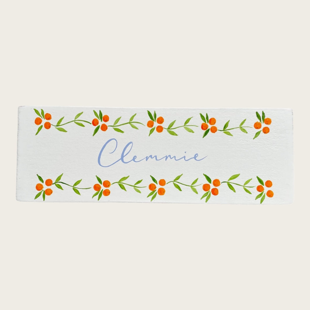 Door Plaque - Clementines - Nells Archdale