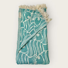 Load image into Gallery viewer, Hammam Beach Towel – Blue Fish - Nells Archdale
