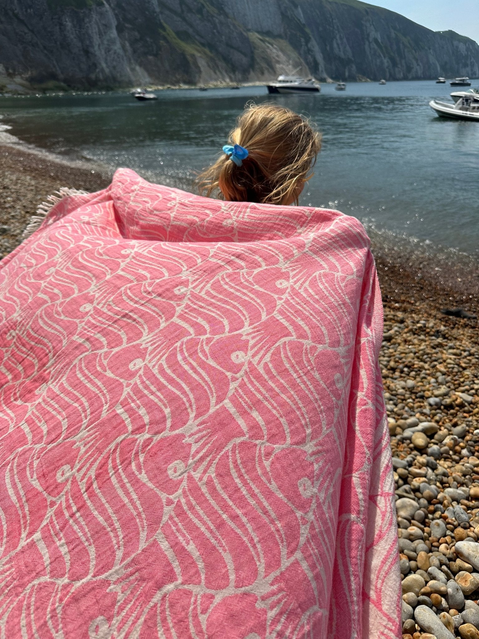 Hammam Beach Towel – Pink Fish – Nells Archdale