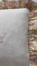 Load and play video in Gallery viewer, Ruffle Cushion - Linen &amp; Betsy Yellow
