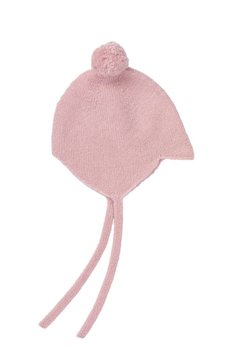 Cashmere Baby Bonnet - Pink - Nells Archdale