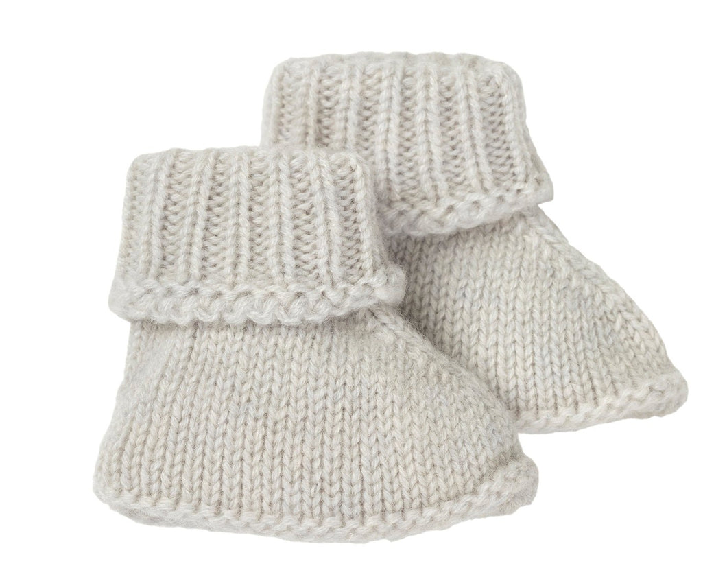 Cashmere Baby Booties - Mist - Nells Archdale