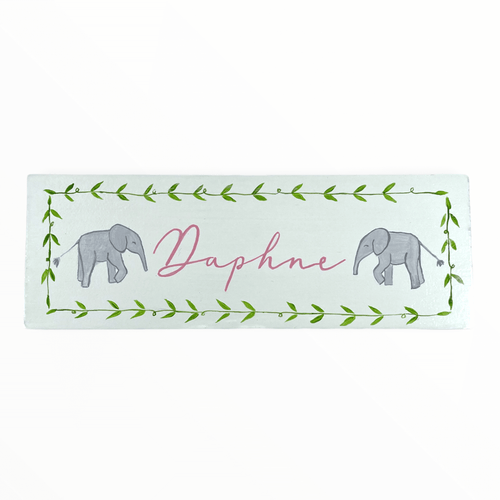 Door Sign | Elephants Pink - Nells Archdale