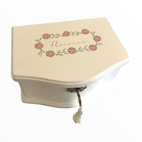 Musical Ballerina Box - Pink Floral - Nells Archdale