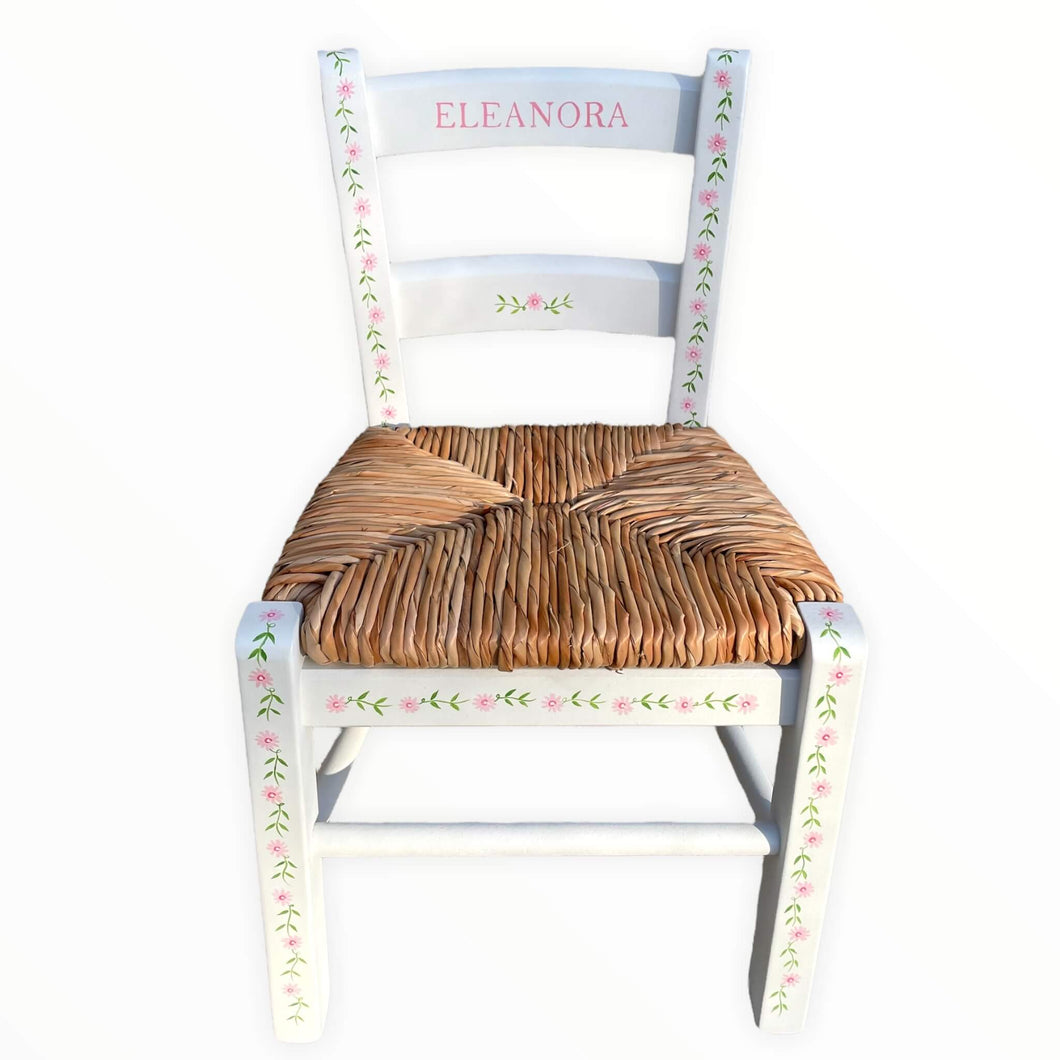 Rush Seat Chair | Climbing Flowers - Nells Archdale