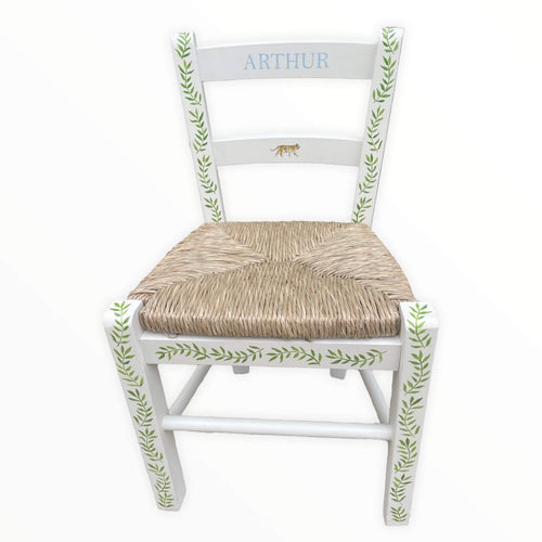 Rush Seat Chair | Tiger in the Jungle - Nells Archdale